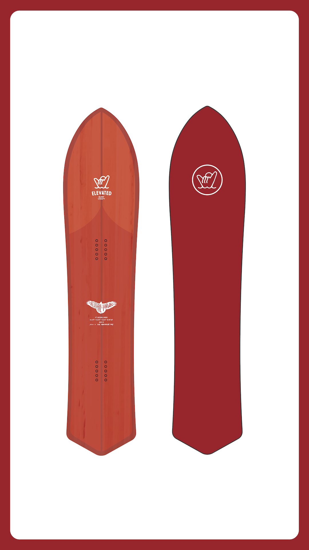 Red Surf Board | Buy Red Surf Board | Elevated Surf Craft